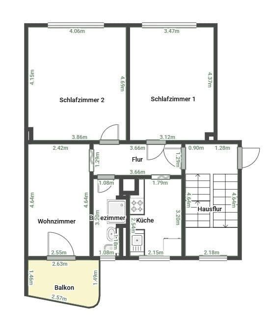 Prenájom bytu 3-izbový 67 m², Göttingstr, Hildesheim, Dolné Sasko Prenájom bytu 3-izbový 67 m², Göttingstr, Hildesheim, Dolné Sasko