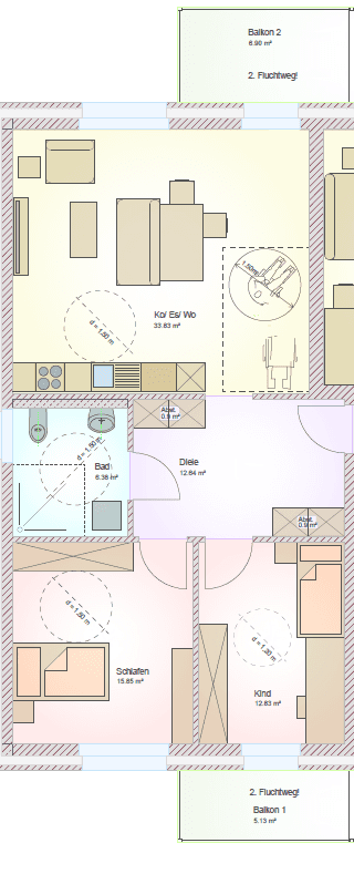 Prenájom bytu 2-izbový 50 m², Neuenkirchen-Vörden, Dolné Sasko Prenájom bytu 2-izbový 50 m², Neuenkirchen-Vörden, Dolné Sasko