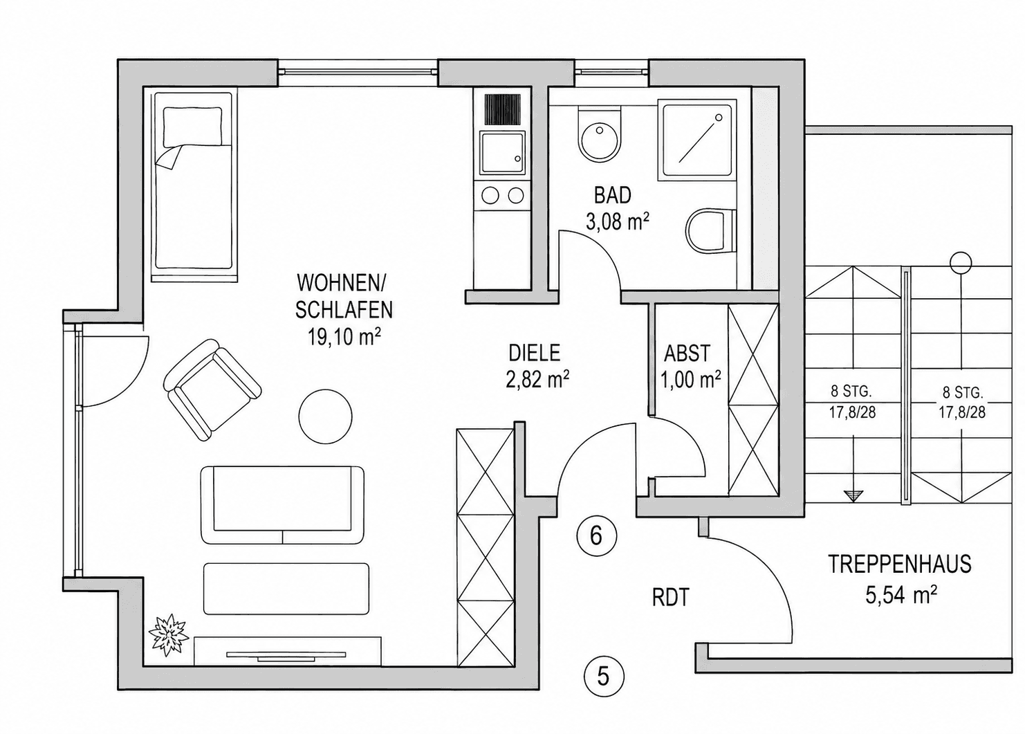 Prenájom bytu 1-izbový 27 m², Am Bahnhof 71, Frankenberg/Sachsen, Sasko Prenájom bytu 1-izbový 27 m², Am Bahnhof 71, Frankenberg/Sachsen, Sasko