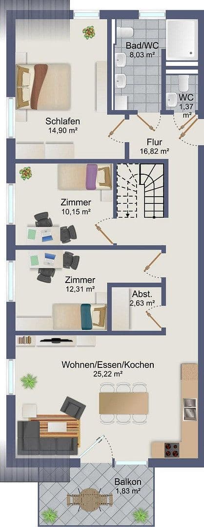 Predaj bytu 6-izbový 133 m², Gäustraße 24, Rottenburg am Neckar, Bádensko-Wurttembersko Predaj bytu 6-izbový 133 m², Gäustraße 24, Rottenburg am Neckar, Bádensko-Wurttembersko
