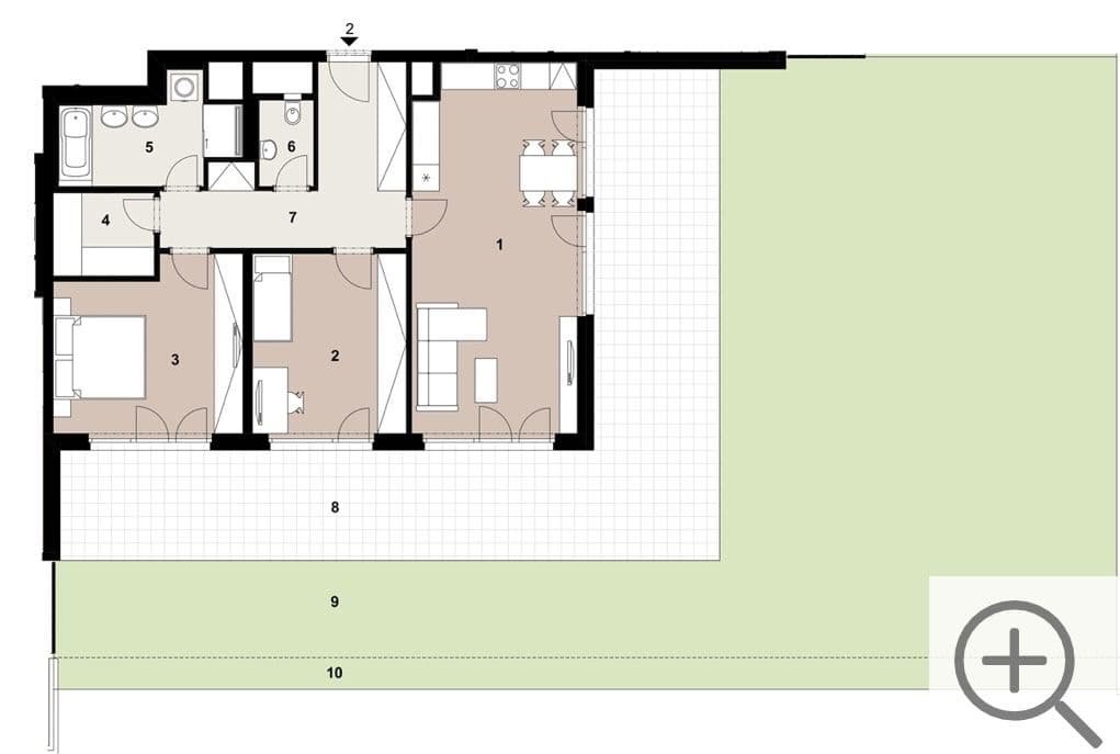 Prenájom bytu 3-izbový 99 m², Pavla Beneše, Praha, Praha Prenájom bytu 3-izbový 99 m², Pavla Beneše, Praha, Praha