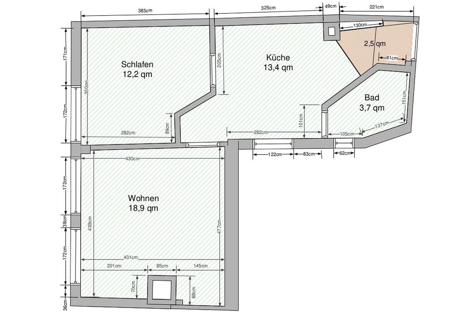 Prenájom bytu 2-izbový 50 m², Weimar, Durínsko Prenájom bytu 2-izbový 50 m², Weimar, Durínsko