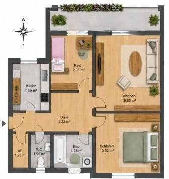 Predaj bytu 3-izbový 70 m², München, Bavorsko Predaj bytu 3-izbový 70 m², München, Bavorsko