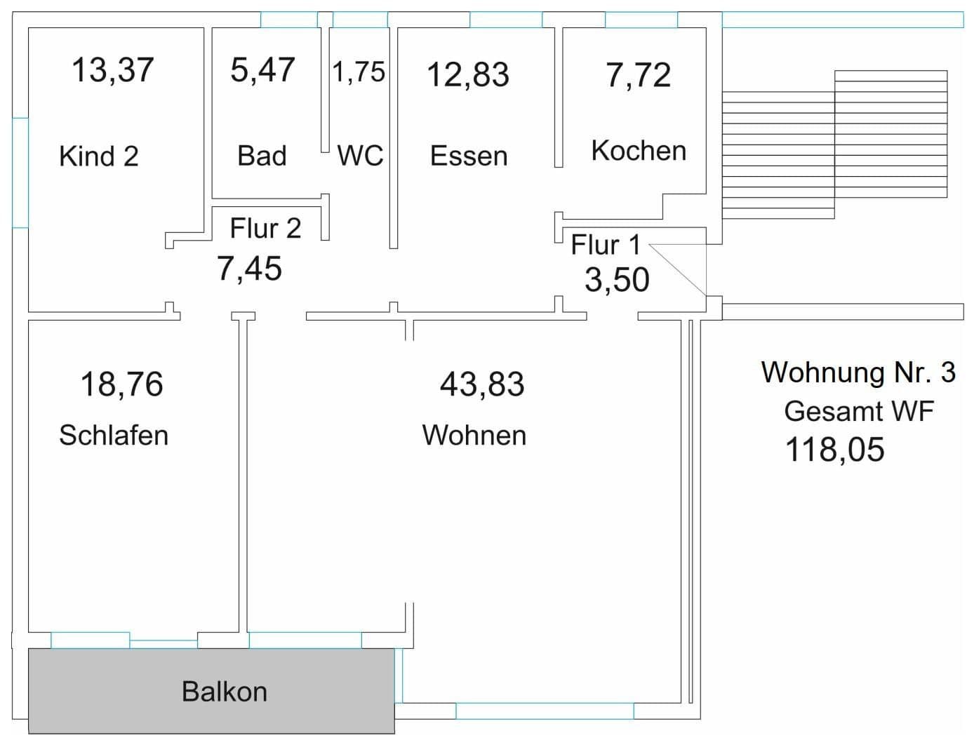 Prenájom bytu 3-izbový 120 m², Gänsweg 4, Neu-Ulm, Bavorsko Prenájom bytu 3-izbový 120 m², Gänsweg 4, Neu-Ulm, Bavorsko