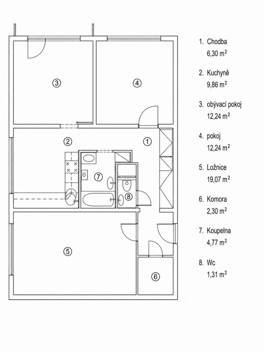 Predaj bytu 3-izbový 75 m², Vavřenova, Praha, Praha Predaj bytu 3-izbový 75 m², Vavřenova, Praha, Praha