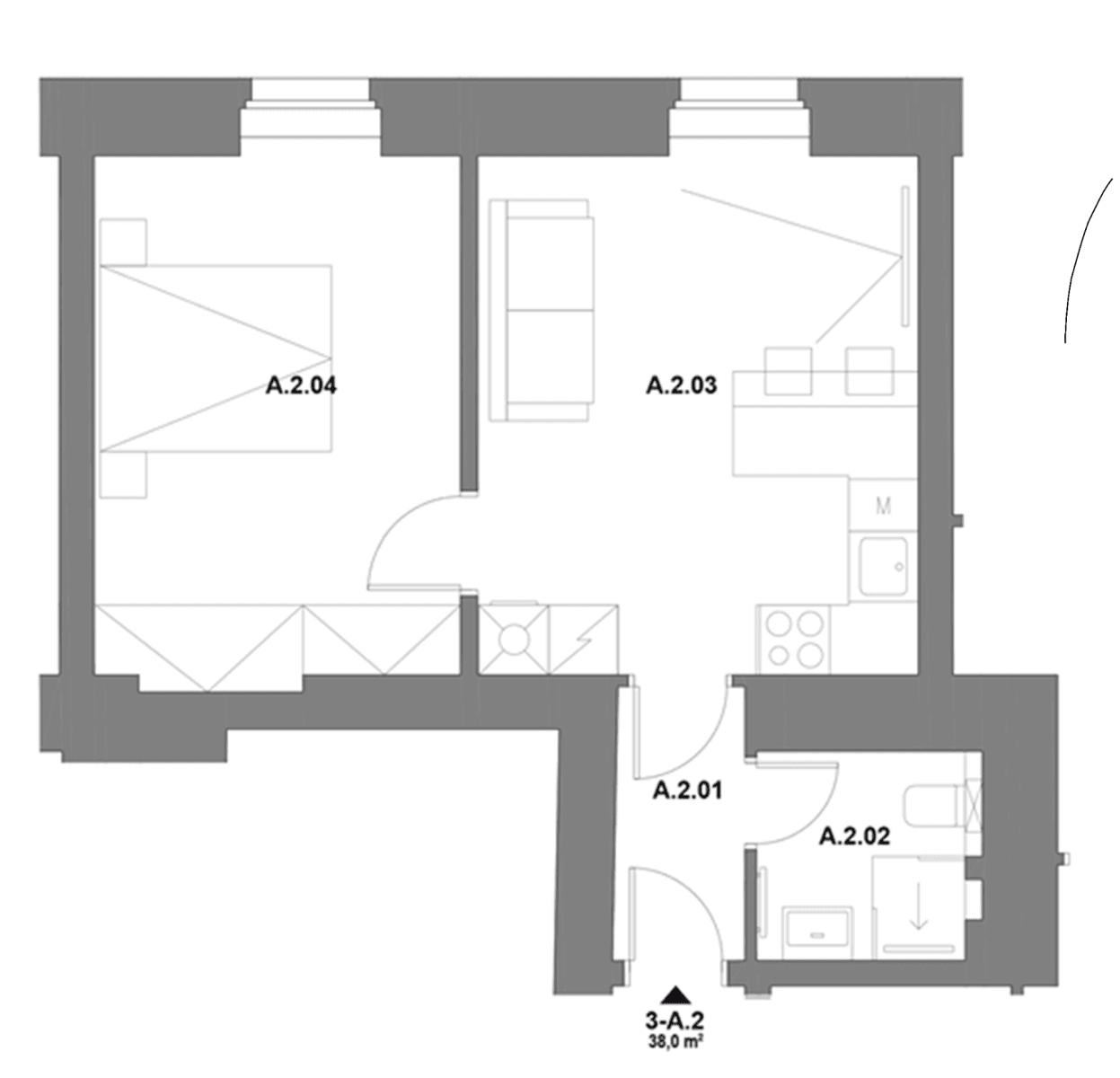 Prenájom bytu 2-izbový 38 m², Tachovské náměstí, Praha, Praha Prenájom bytu 2-izbový 38 m², Tachovské náměstí, Praha, Praha