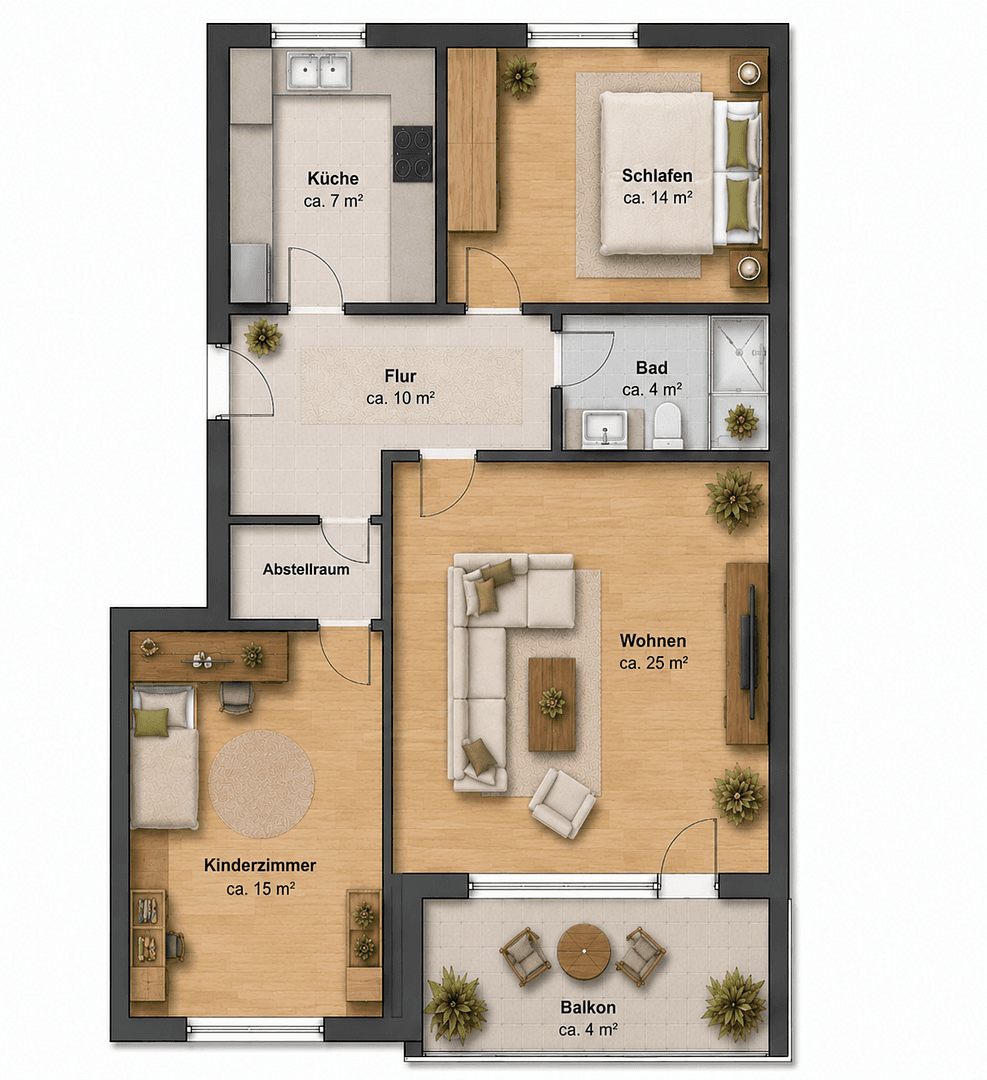 Prenájom bytu 3-izbový 78 m², Im Hespe 37, Garbsen, Dolné Sasko Prenájom bytu 3-izbový 78 m², Im Hespe 37, Garbsen, Dolné Sasko