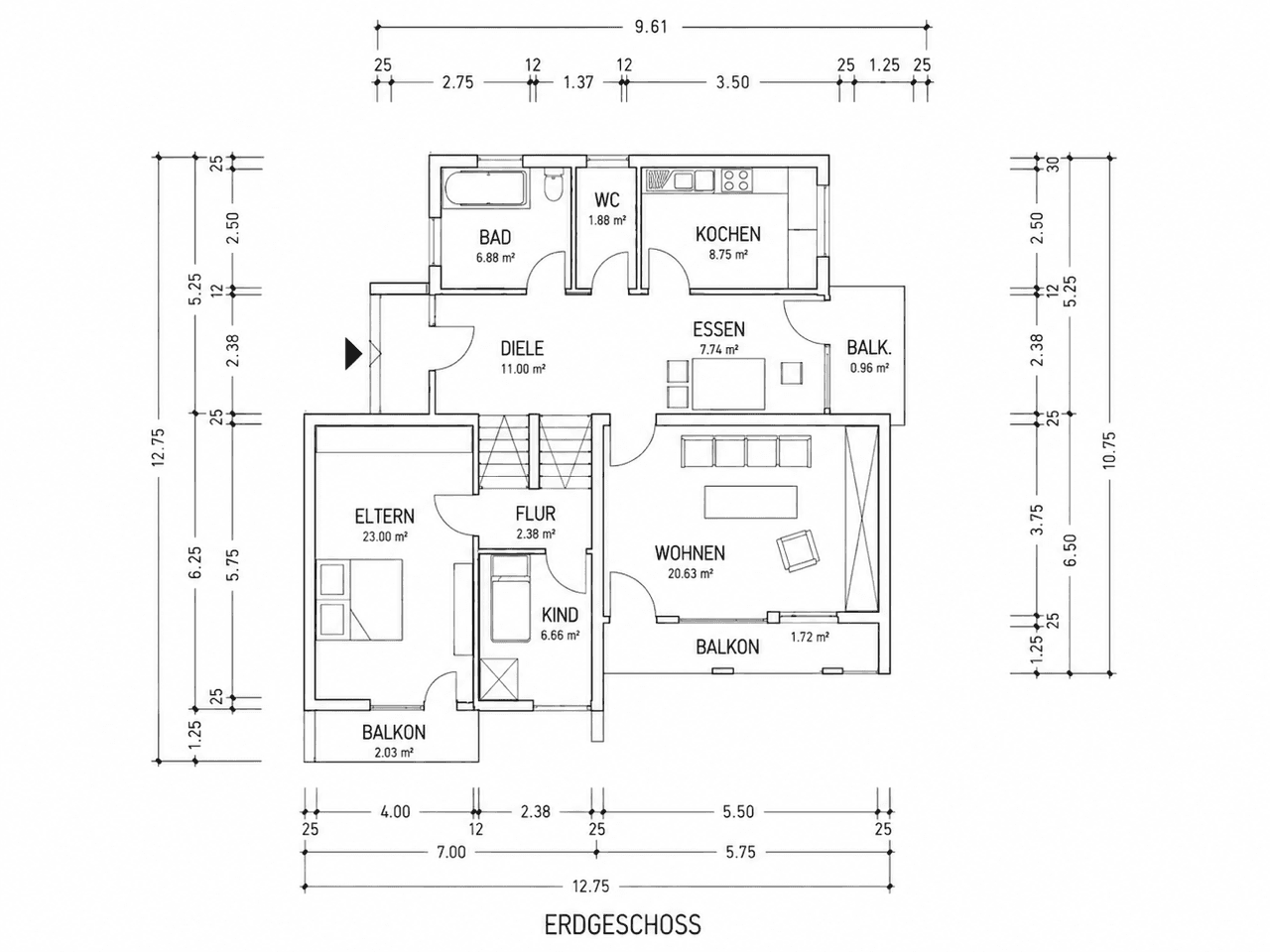 Predaj domu 133 m², pozemok 475 m², Offenburg, Bádensko-Wurttembersko Predaj domu 133 m², pozemok 475 m², Offenburg, Bádensko-Wurttembersko