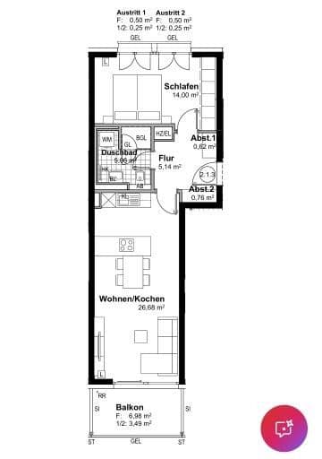 Prenájom bytu 2-izbový 57 m², Lilli-Kurowski-Straße 7, München, Bavorsko Prenájom bytu 2-izbový 57 m², Lilli-Kurowski-Straße 7, München, Bavorsko