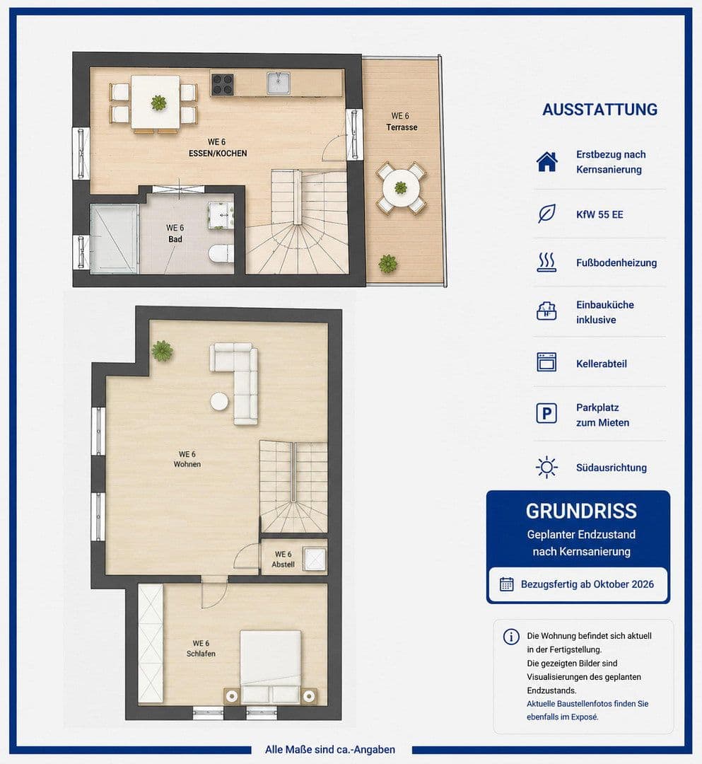 Prenájom bytu 2-izbový 62 m², Magdalenenstraße 1, Gernsheim, Hesensko Prenájom bytu 2-izbový 62 m², Magdalenenstraße 1, Gernsheim, Hesensko