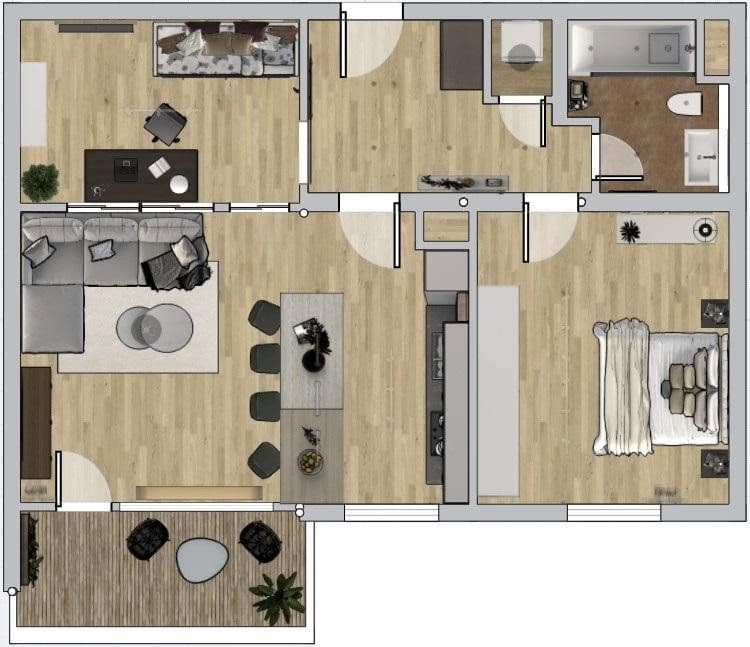 Predaj bytu 2-izbový 71 m², München, Bavorsko Predaj bytu 2-izbový 71 m², München, Bavorsko