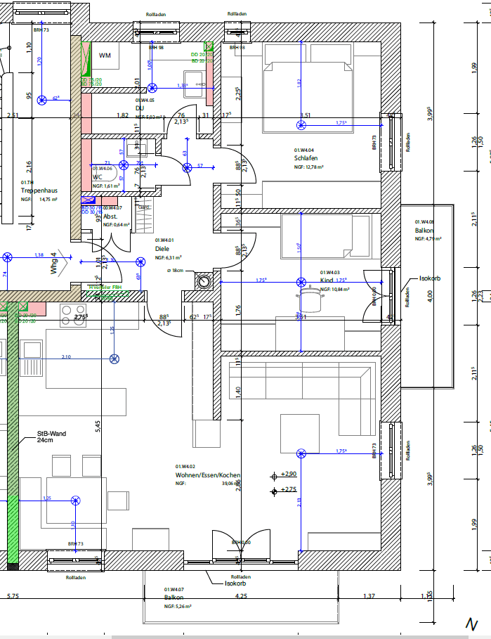 Prenájom bytu 3-izbový 82 m², Otto-Geist-Straße 17, Eiselfing, Bavorsko Prenájom bytu 3-izbový 82 m², Otto-Geist-Straße 17, Eiselfing, Bavorsko