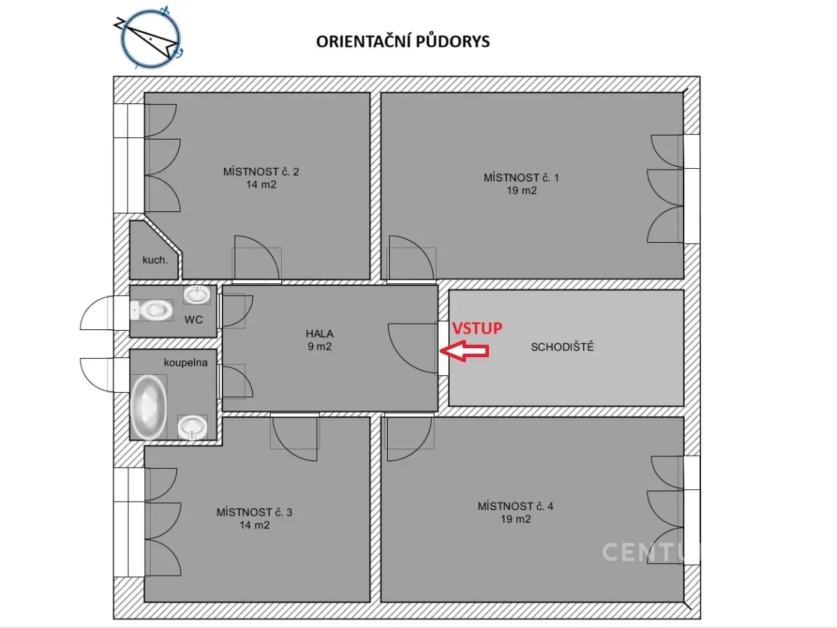 Prenájom bytu 4-izbový 80 m², Doubravčická, Praha, Praha Prenájom bytu 4-izbový 80 m², Doubravčická, Praha, Praha