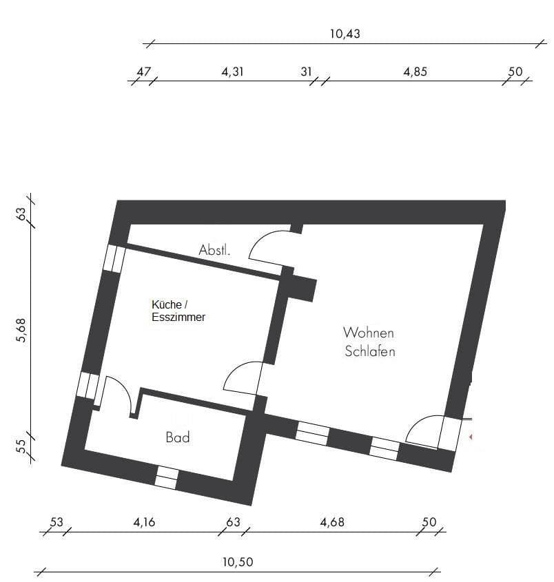 Prenájom bytu 2-izbový 53 m², Bruchsal, Bádensko-Wurttembersko Prenájom bytu 2-izbový 53 m², Bruchsal, Bádensko-Wurttembersko