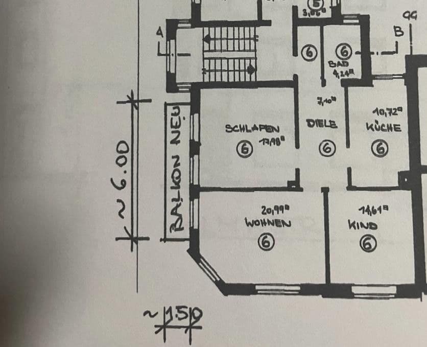 Prenájom bytu 3-izbový 80 m², Almastr. 11, Essen, Severné Porýnie - Westfálsko Prenájom bytu 3-izbový 80 m², Almastr. 11, Essen, Severné Porýnie - Westfálsko