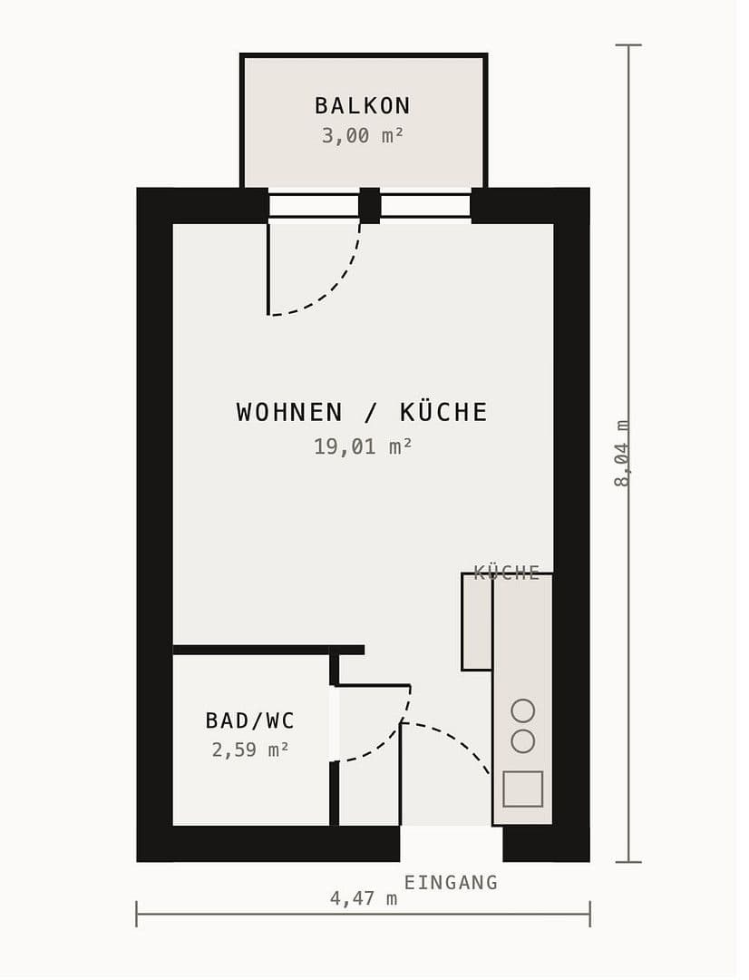 Prenájom bytu 1-izbový 24 m², Bad-Berneck-Straße 1, München, Bavorsko Prenájom bytu 1-izbový 24 m², Bad-Berneck-Straße 1, München, Bavorsko