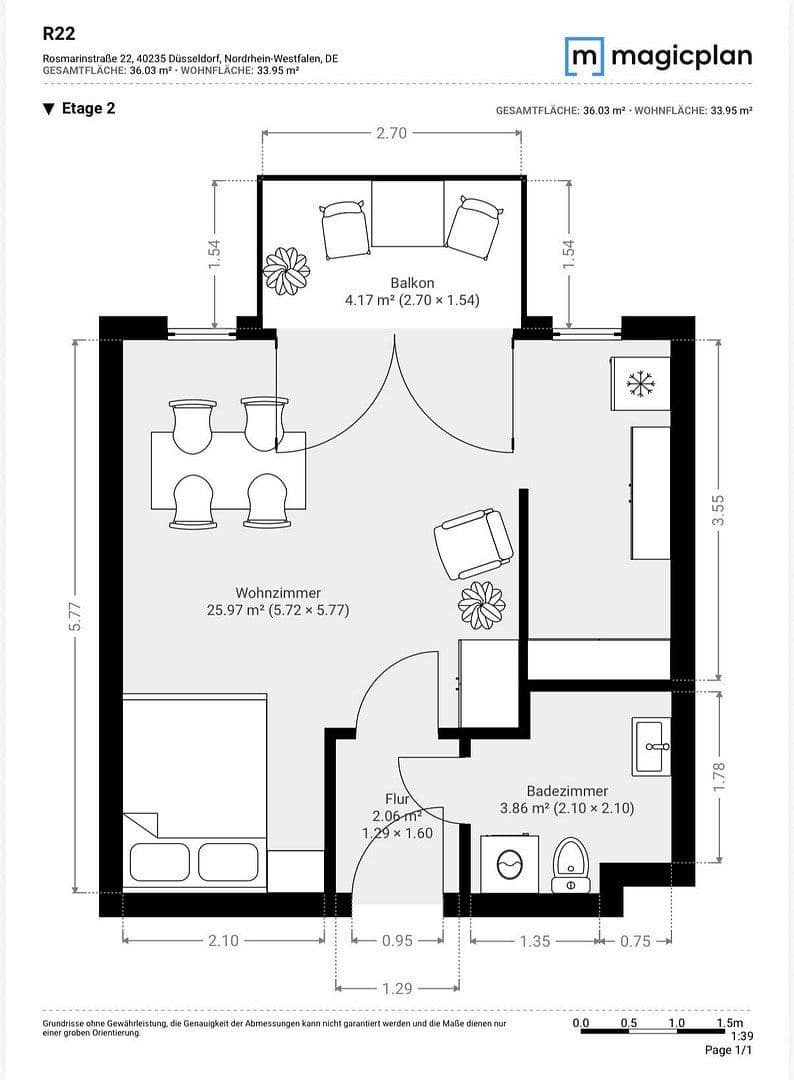Predaj bytu 1-izbový 33 m², Rosmarinstr. 22, Düsseldorf, Severné Porýnie - Westfálsko Predaj bytu 1-izbový 33 m², Rosmarinstr. 22, Düsseldorf, Severné Porýnie - Westfálsko