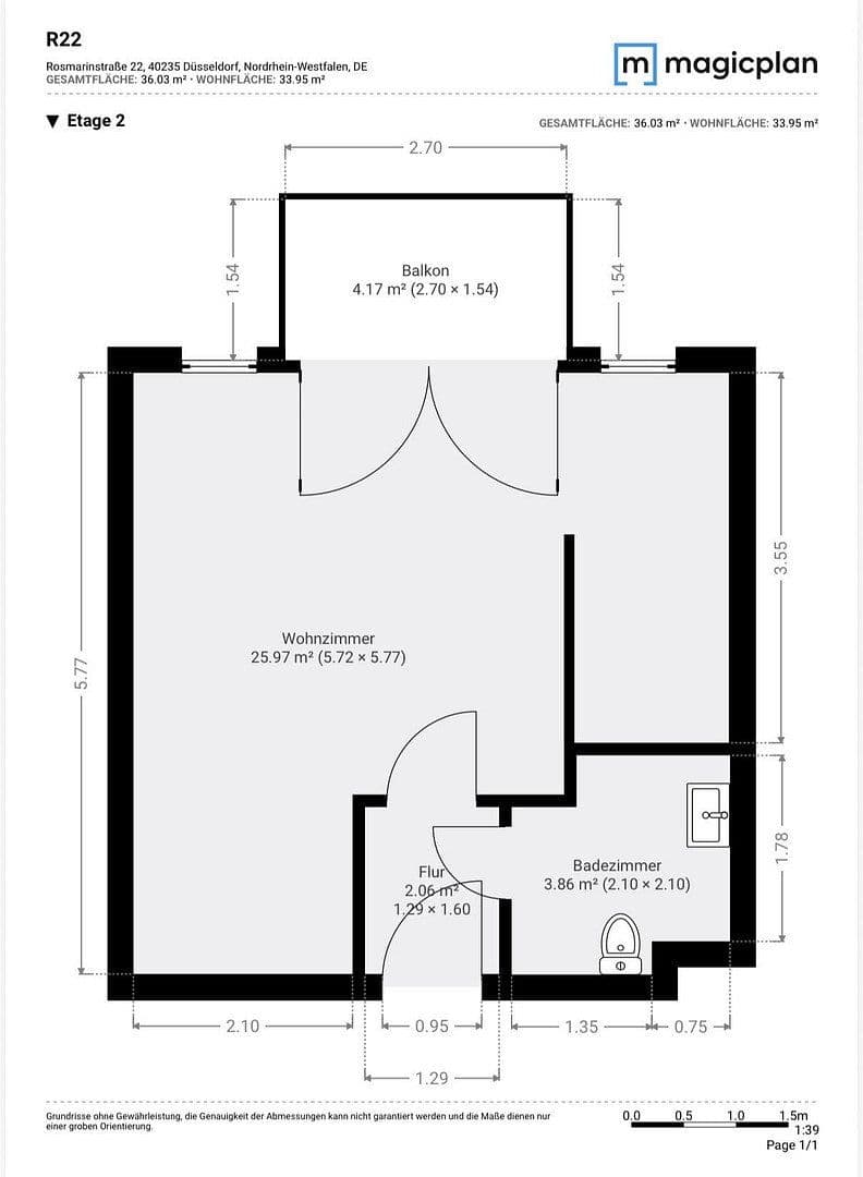 Predaj bytu 1-izbový 33 m², Rosmarinstr. 22, Düsseldorf, Severné Porýnie - Westfálsko Predaj bytu 1-izbový 33 m², Rosmarinstr. 22, Düsseldorf, Severné Porýnie - Westfálsko