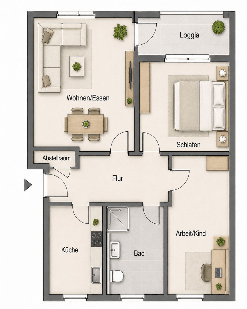 Prenájom bytu 3-izbový 70 m², Mönchengladbach, Severné Porýnie - Westfálsko Prenájom bytu 3-izbový 70 m², Mönchengladbach, Severné Porýnie - Westfálsko