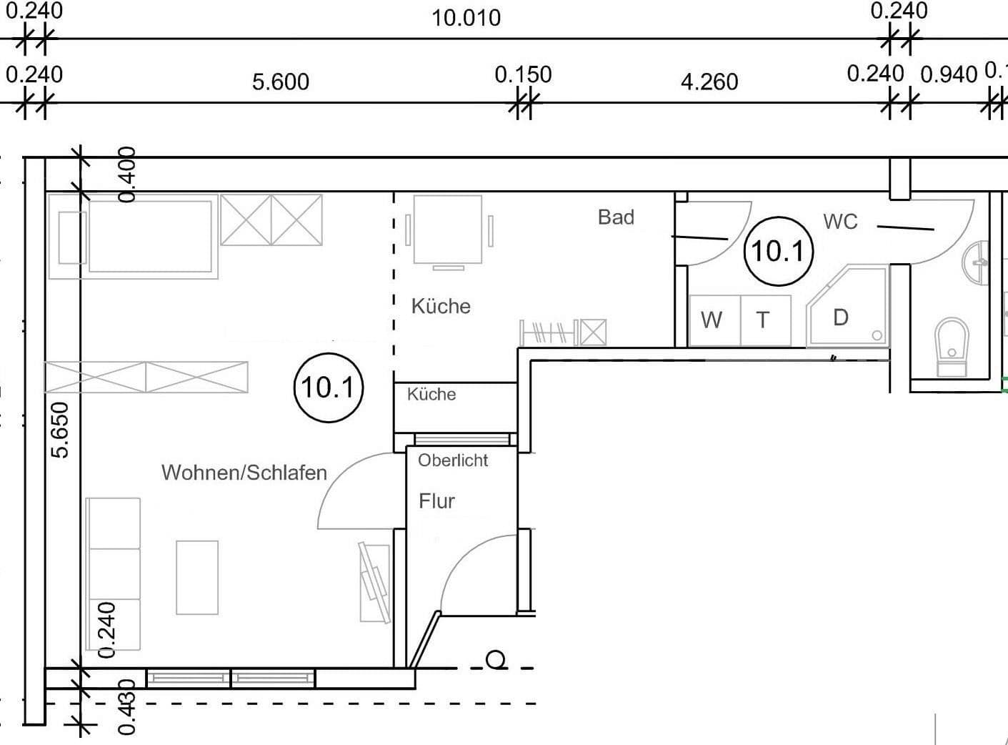 Prenájom bytu 1-izbový 38 m², Neustadter Str. 73, Mutterstadt, Porýnie-Falcko Prenájom bytu 1-izbový 38 m², Neustadter Str. 73, Mutterstadt, Porýnie-Falcko