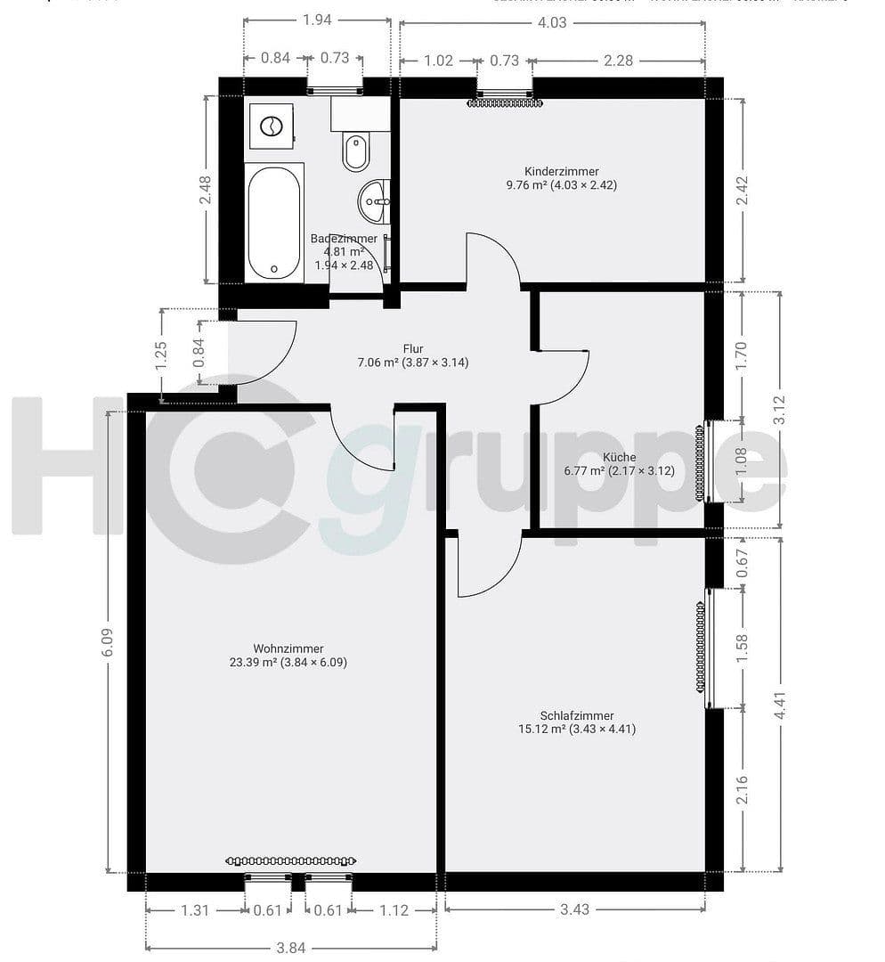 Prenájom bytu 3-izbový 56 m², Pattensen, Dolné Sasko Prenájom bytu 3-izbový 56 m², Pattensen, Dolné Sasko