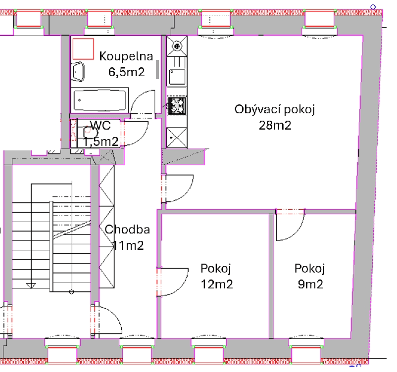 Prenájom bytu 3-izbový 68 m², Pod Radnicí, Neveklov, Středočeský kraj Prenájom bytu 3-izbový 68 m², Pod Radnicí, Neveklov, Středočeský kraj