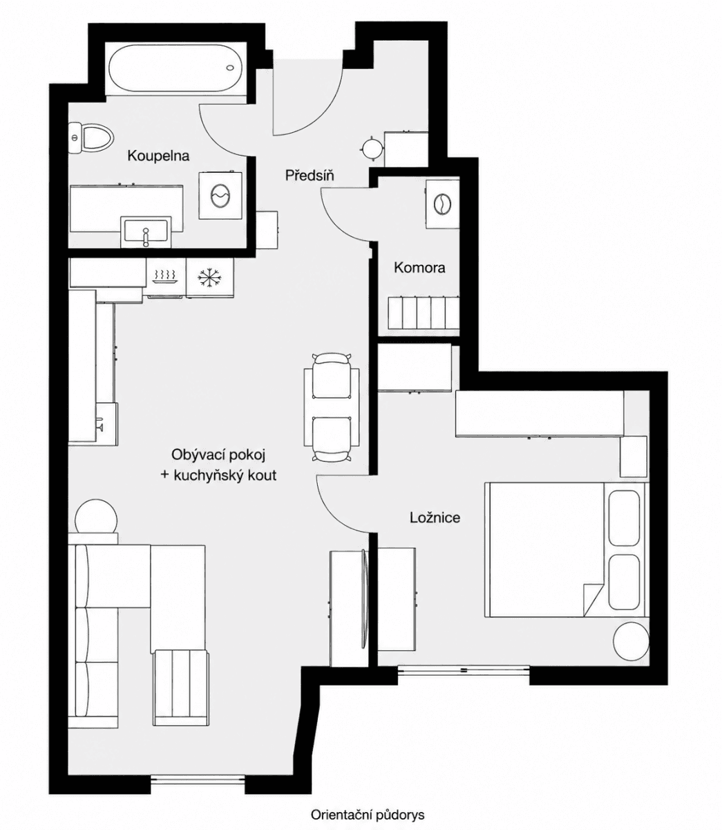 Predaj bytu 2-izbový 56 m², Honzíkova, Praha, Praha Predaj bytu 2-izbový 56 m², Honzíkova, Praha, Praha