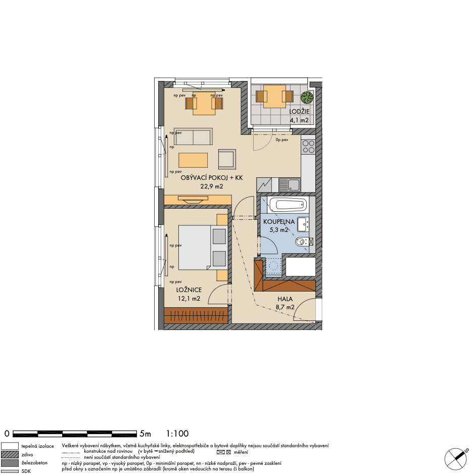 Prenájom bytu 2-izbový 52 m², Jankovcova, Praha, Praha Prenájom bytu 2-izbový 52 m², Jankovcova, Praha, Praha