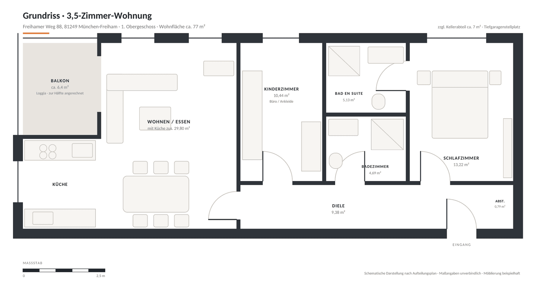Prenájom bytu 3-izbový 79 m², Freihamer Weg 88, München, Bavorsko Prenájom bytu 3-izbový 79 m², Freihamer Weg 88, München, Bavorsko