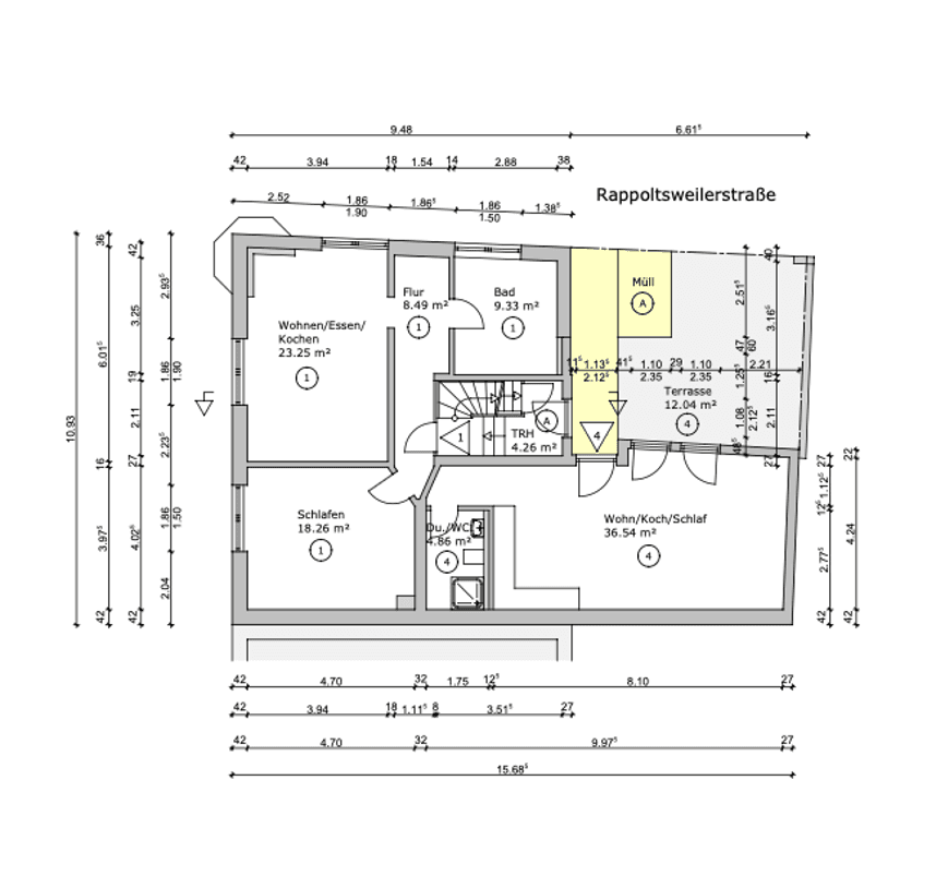 Predaj bytu 2-izbový 90 m², Mannheim, Bádensko-Wurttembersko Predaj bytu 2-izbový 90 m², Mannheim, Bádensko-Wurttembersko