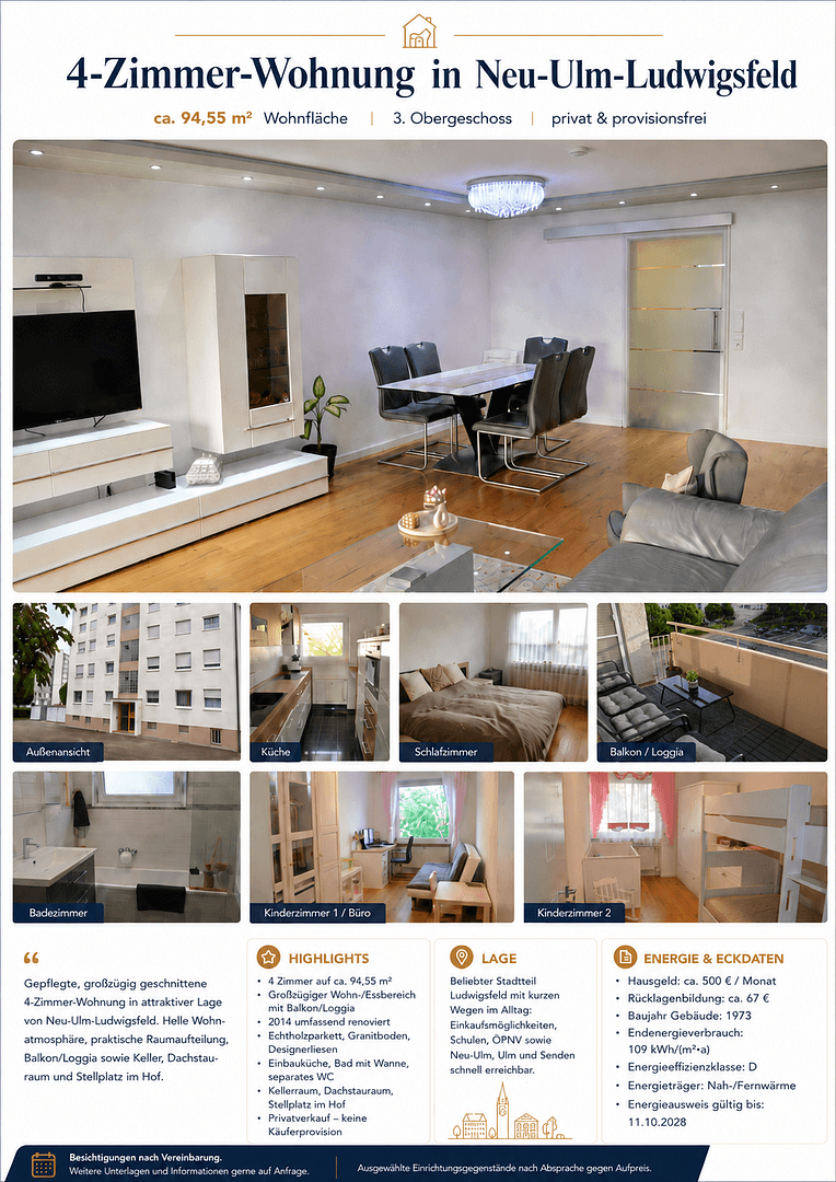 Predaj bytu 4-izbový 95 m², Neu-Ulm, Bavorsko Predaj bytu 4-izbový 95 m², Neu-Ulm, Bavorsko