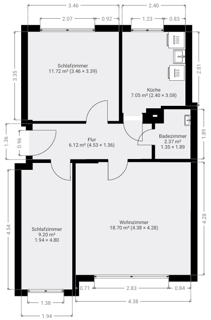 Prenájom bytu 3-izbový 57 m², Lange Straße 20, Wolfenbüttel, Dolné Sasko Prenájom bytu 3-izbový 57 m², Lange Straße 20, Wolfenbüttel, Dolné Sasko