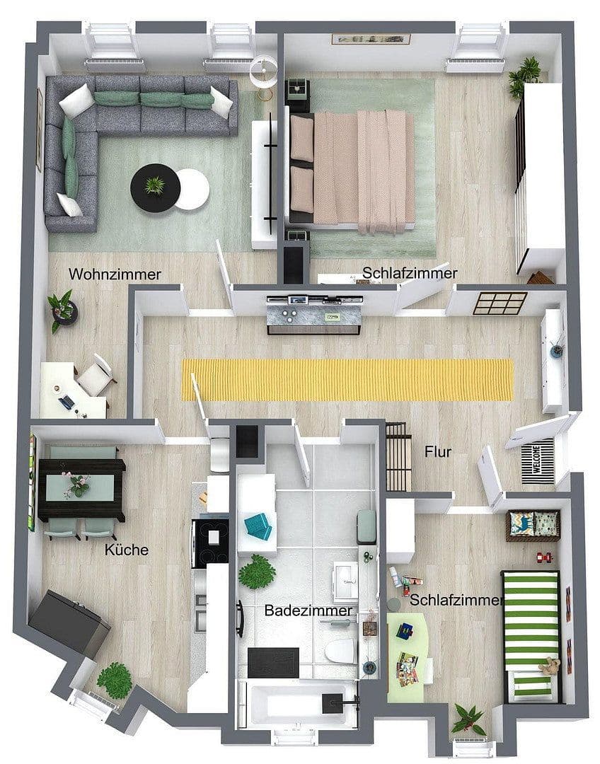 Prenájom bytu 3-izbový 84 m², Chemnitzer Str. 72, Meerane, Sasko Prenájom bytu 3-izbový 84 m², Chemnitzer Str. 72, Meerane, Sasko