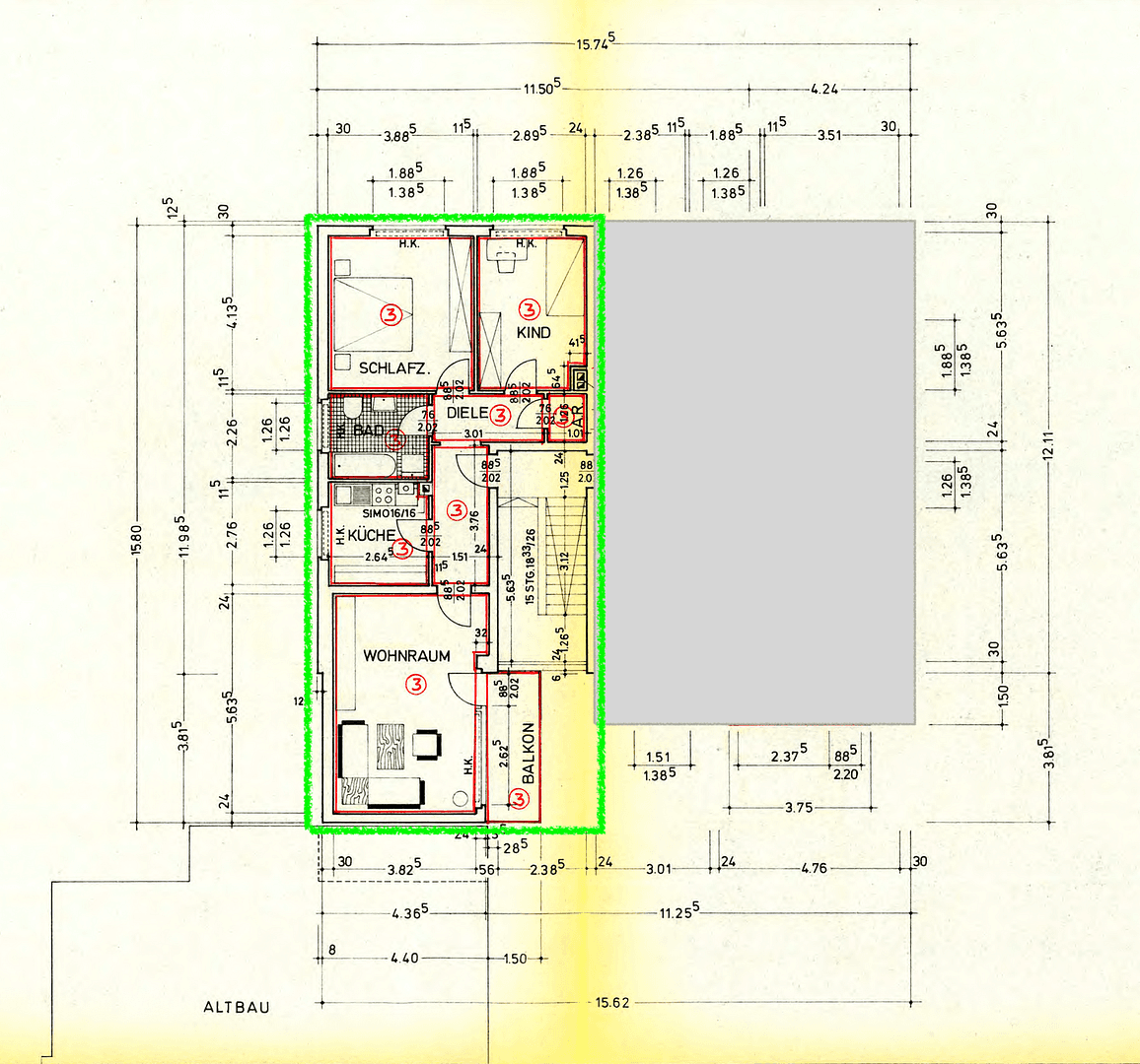 Prenájom bytu 3-izbový 73 m², Hattinger Str. 869, Bochum, Severné Porýnie - Westfálsko Prenájom bytu 3-izbový 73 m², Hattinger Str. 869, Bochum, Severné Porýnie - Westfálsko