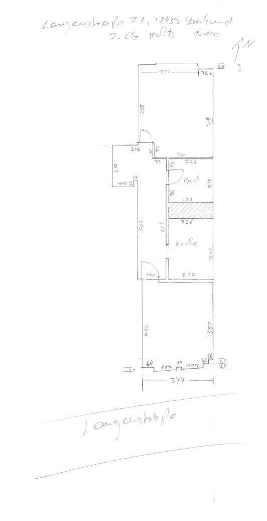 Prenájom bytu 2-izbový 60 m², Langenstraße 71, Stralsund, Meklenbursko-Predpomoransko Prenájom bytu 2-izbový 60 m², Langenstraße 71, Stralsund, Meklenbursko-Predpomoransko