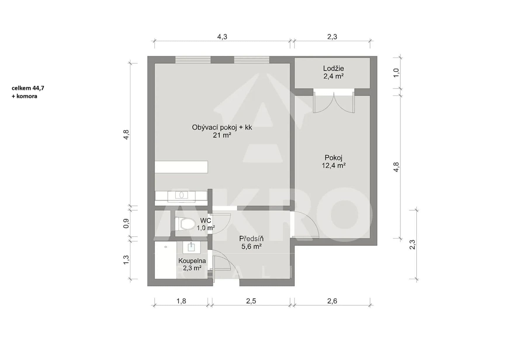 Prenájom bytu 2-izbový 45 m², Generála Janouška, Praha, Praha Prenájom bytu 2-izbový 45 m², Generála Janouška, Praha, Praha