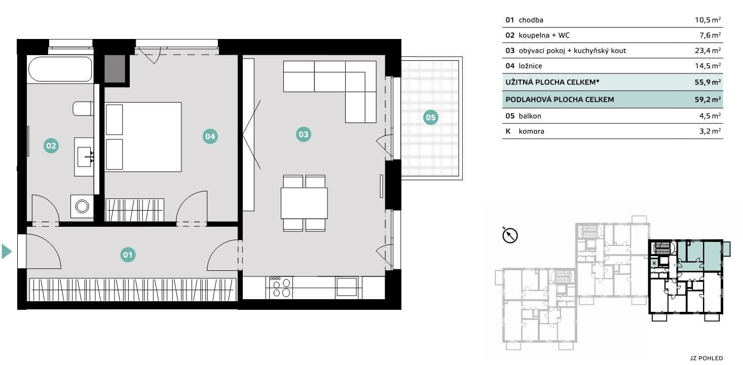 Prenájom bytu 2-izbový 56 m², Slaný, Středočeský kraj Prenájom bytu 2-izbový 56 m², Slaný, Středočeský kraj