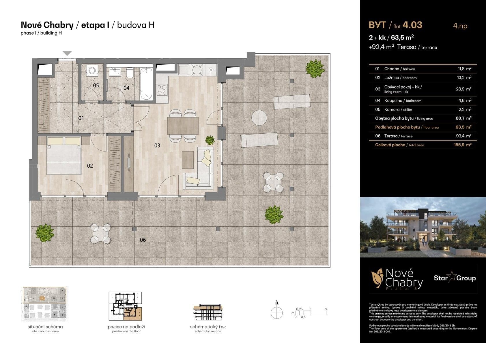 Prenájom bytu 2-izbový 64 m², Za Pískovnou, Praha, Praha Prenájom bytu 2-izbový 64 m², Za Pískovnou, Praha, Praha