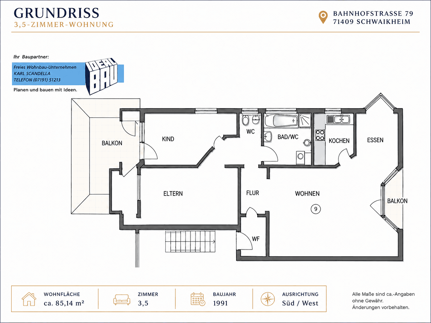 Predaj bytu 3-izbový 85 m², Bahnhofstraße, Schwaikheim, Bádensko-Wurttembersko Predaj bytu 3-izbový 85 m², Bahnhofstraße, Schwaikheim, Bádensko-Wurttembersko