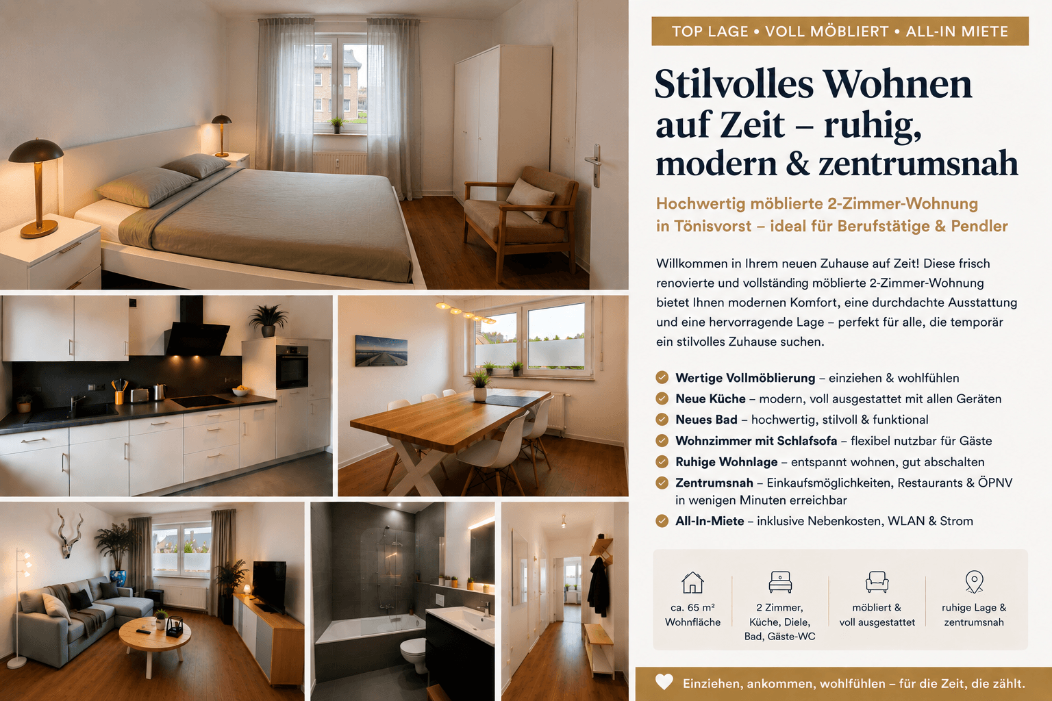 Prenájom bytu 3-izbový 65 m², Jägerstraße 5, Tönisvorst, Severné Porýnie - Westfálsko Prenájom bytu 3-izbový 65 m², Jägerstraße 5, Tönisvorst, Severné Porýnie - Westfálsko