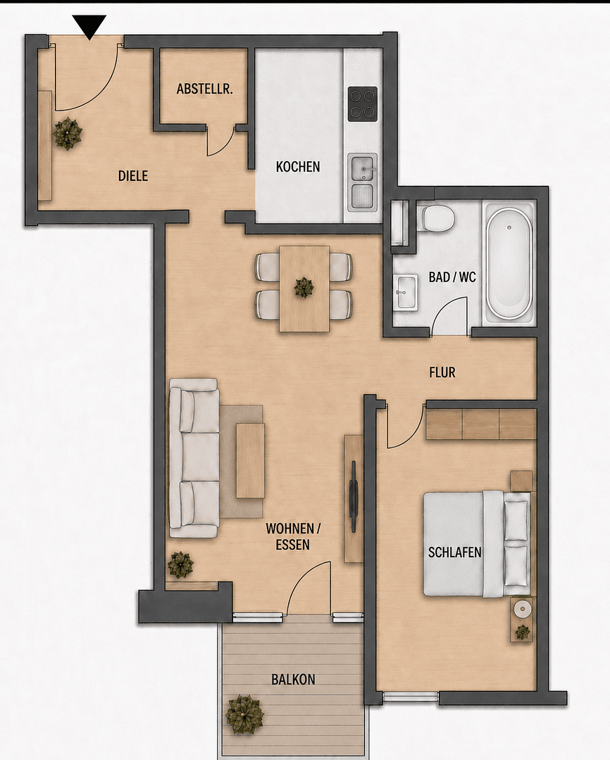 Prenájom bytu 2-izbový 48 m², Rosmarinweg 3, Fürth, Bavorsko Prenájom bytu 2-izbový 48 m², Rosmarinweg 3, Fürth, Bavorsko