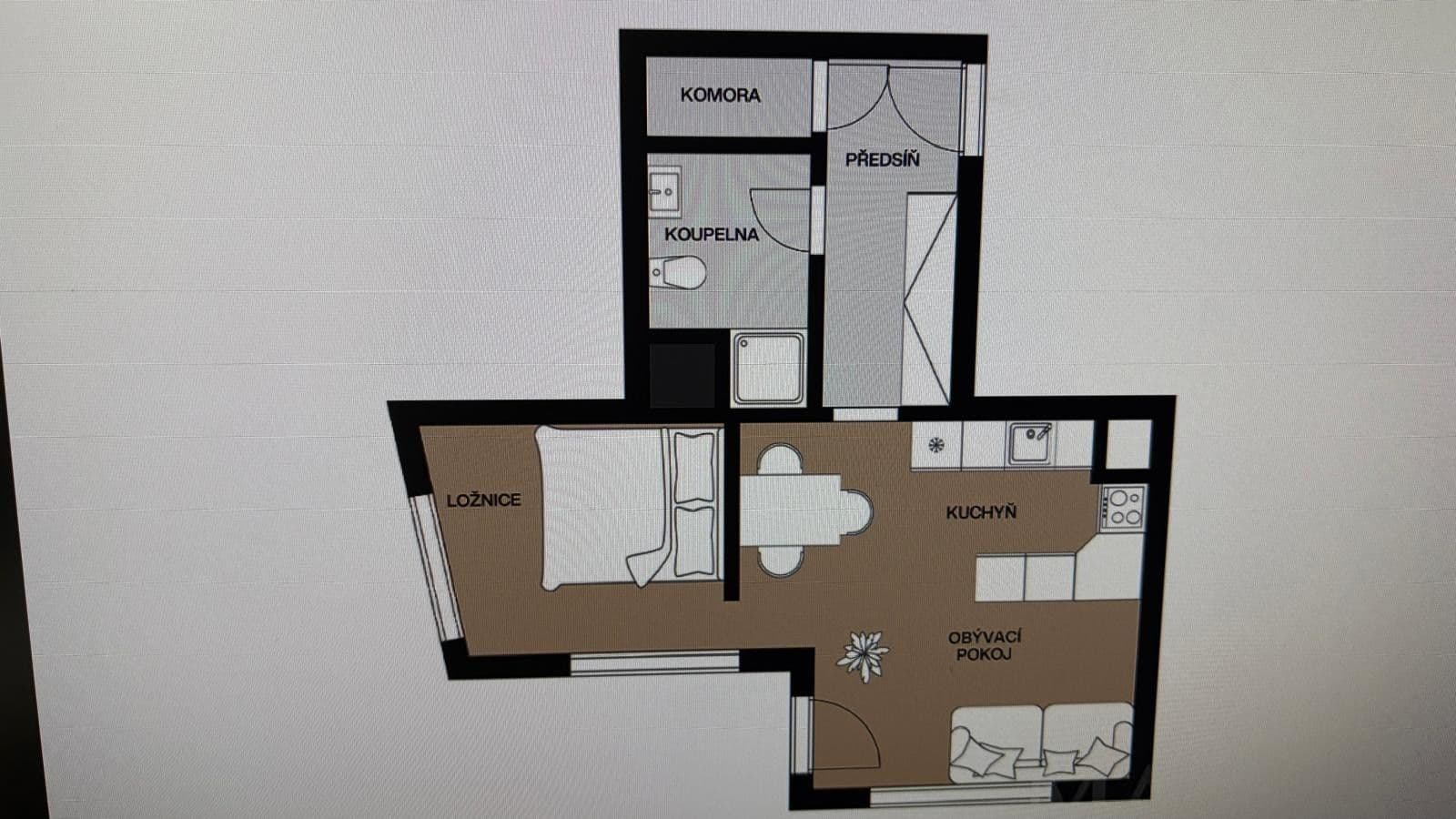 Prenájom bytu 1-izbový 37 m², Stočesova, Praha, Praha Prenájom bytu 1-izbový 37 m², Stočesova, Praha, Praha