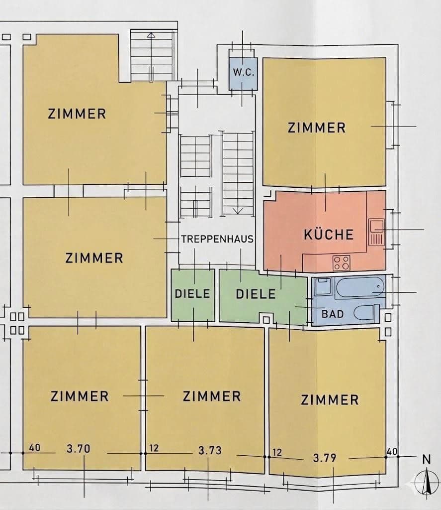 Prenájom bytu 5-izbový 100 m², Gerther Straße 8, Bochum, Severné Porýnie - Westfálsko Prenájom bytu 5-izbový 100 m², Gerther Straße 8, Bochum, Severné Porýnie - Westfálsko