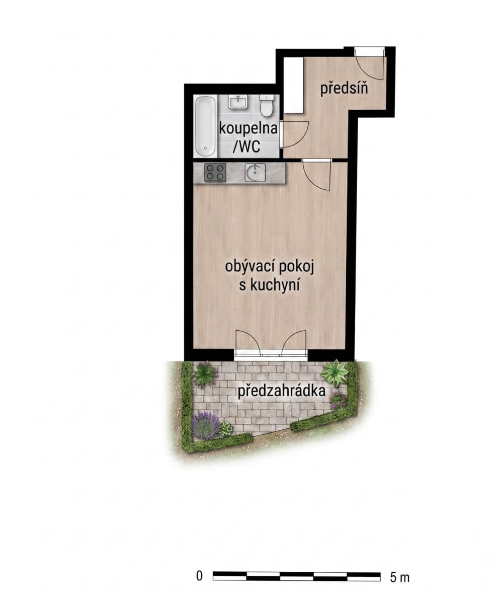 Predaj bytu 1-izbový 38 m², Nad Rokoskou, Praha, Praha Predaj bytu 1-izbový 38 m², Nad Rokoskou, Praha, Praha
