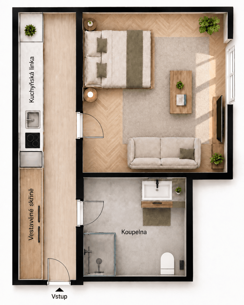 Prenájom bytu 1-izbový 33 m², Gorazdovo náměstí, Olomouc, Olomoucký kraj Prenájom bytu 1-izbový 33 m², Gorazdovo náměstí, Olomouc, Olomoucký kraj