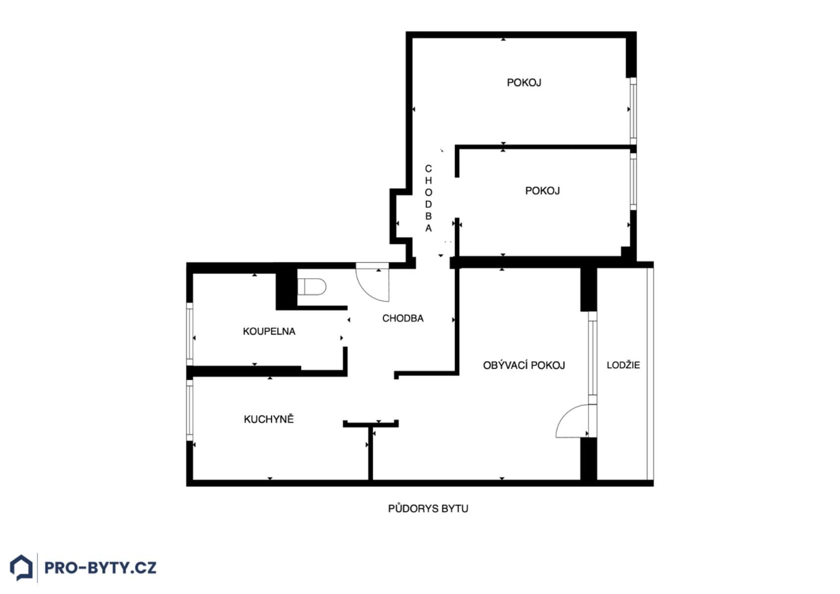 Predaj bytu 4-izbový 78 m², Hlavní, Praha, Praha Predaj bytu 4-izbový 78 m², Hlavní, Praha, Praha