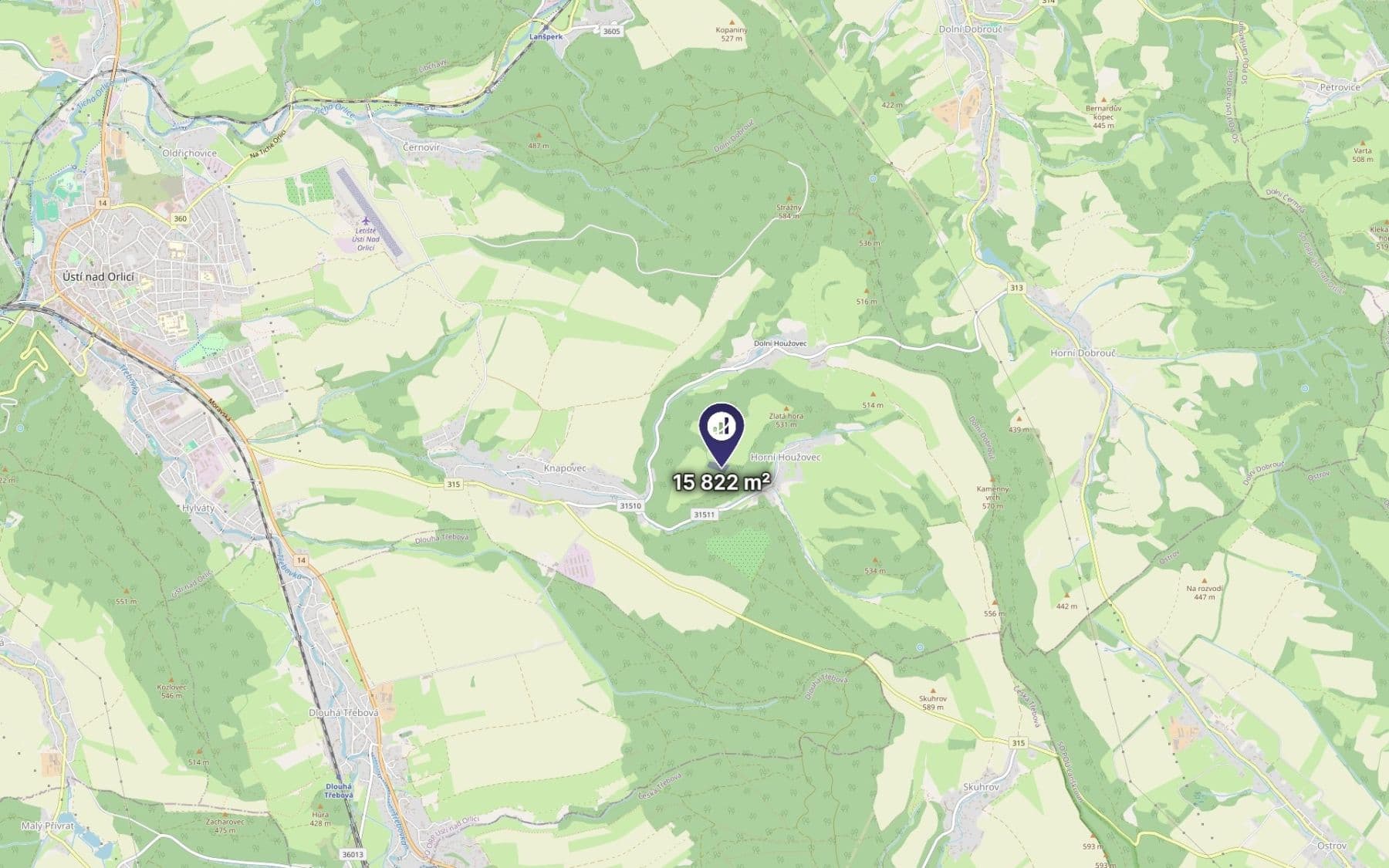 Predaj pozemku 15.822 m², Ústí nad Orlicí, Pardubický kraj Predaj pozemku 15.822 m², Ústí nad Orlicí, Pardubický kraj