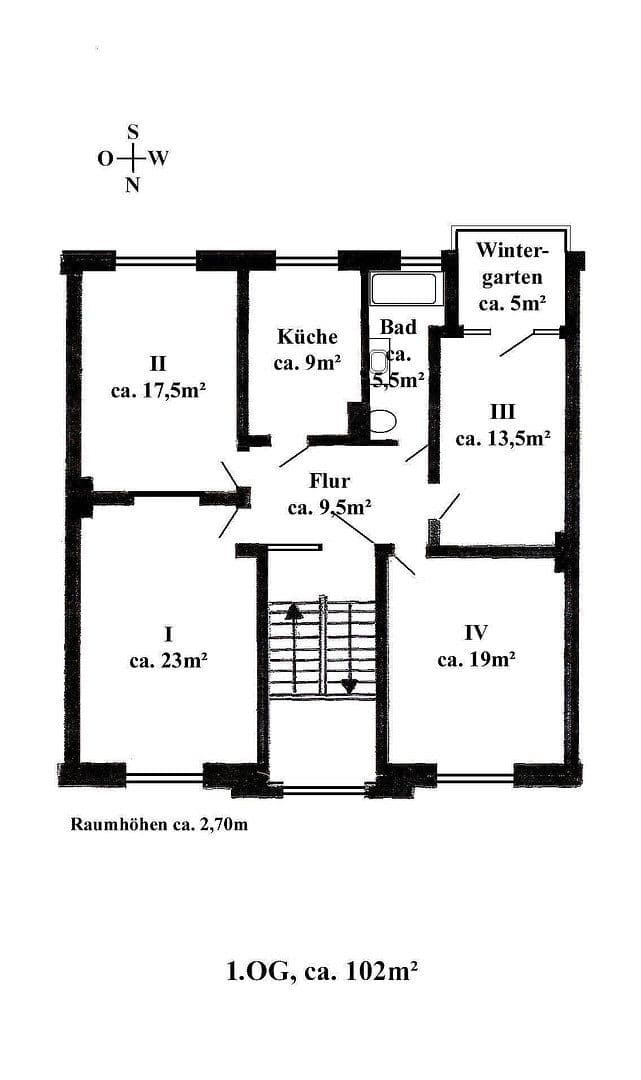 Prenájom bytu 4-izbový 102 m², Hildesheim, Dolné Sasko Prenájom bytu 4-izbový 102 m², Hildesheim, Dolné Sasko