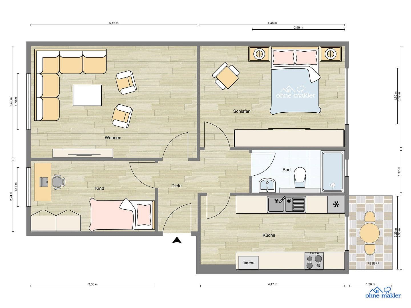 Predaj bytu 2-izbový 62 m², Laehr`scher Jagdweg 15, Berlin, Berlín Predaj bytu 2-izbový 62 m², Laehr`scher Jagdweg 15, Berlin, Berlín