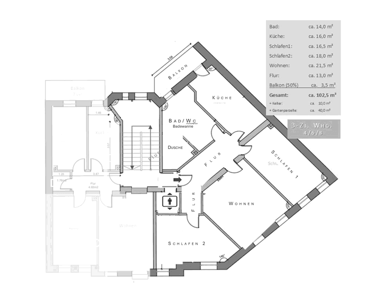 Predaj bytu 3-izbový 102 m², Portitzer Str. 12, Leipzig, Sasko Predaj bytu 3-izbový 102 m², Portitzer Str. 12, Leipzig, Sasko